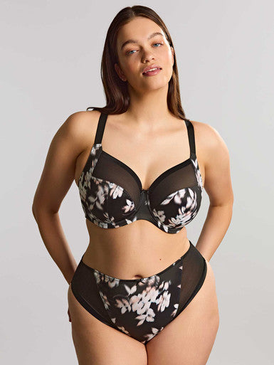 Bliss Black Floral Brazilian Panty