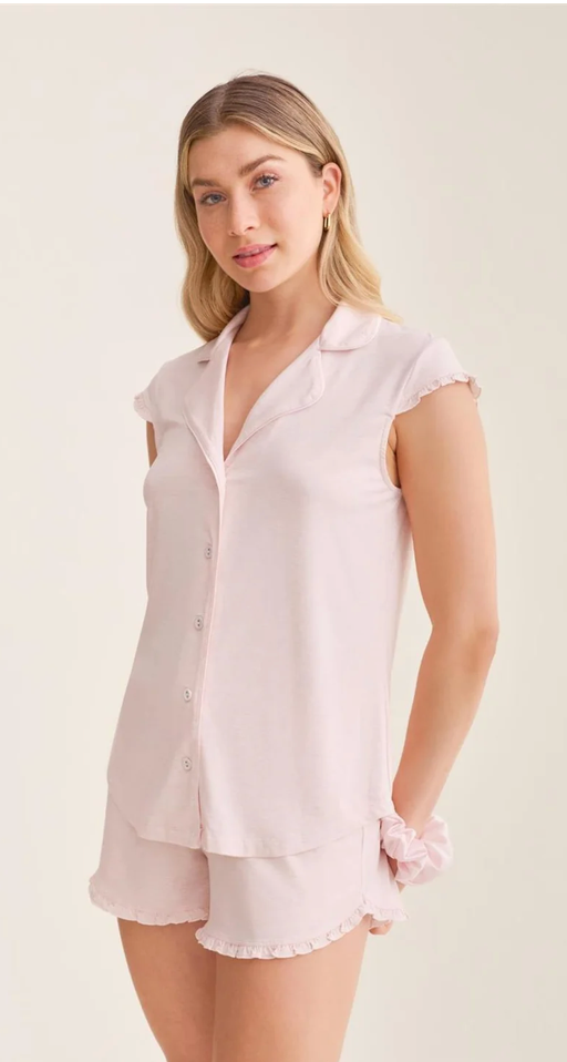 Fleur't Shortie PJ Set w/ Scrunchie