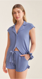 Fleur't Shortie PJ Set w/ Scrunchie