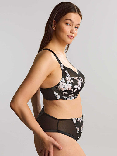 Bliss Black Floral Brazilian Panty