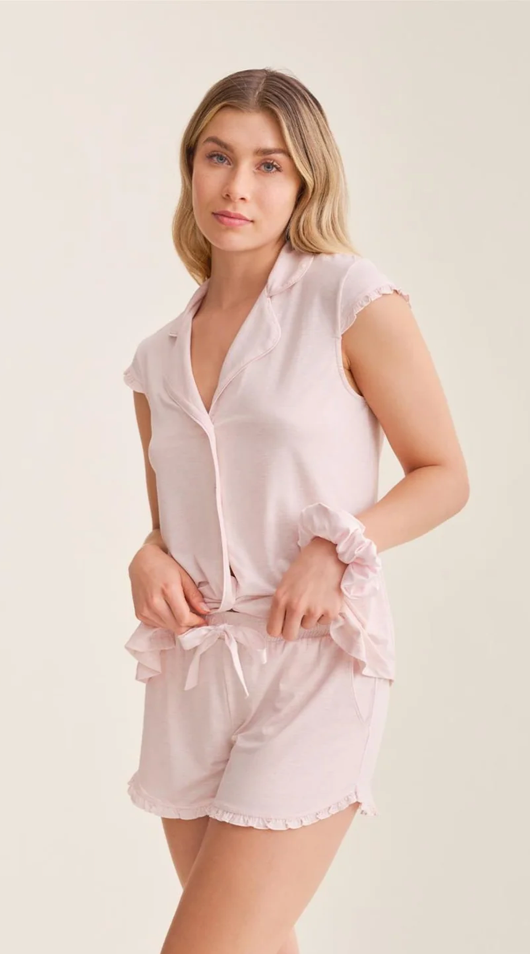 Fleur't Shortie PJ Set w/ Scrunchie