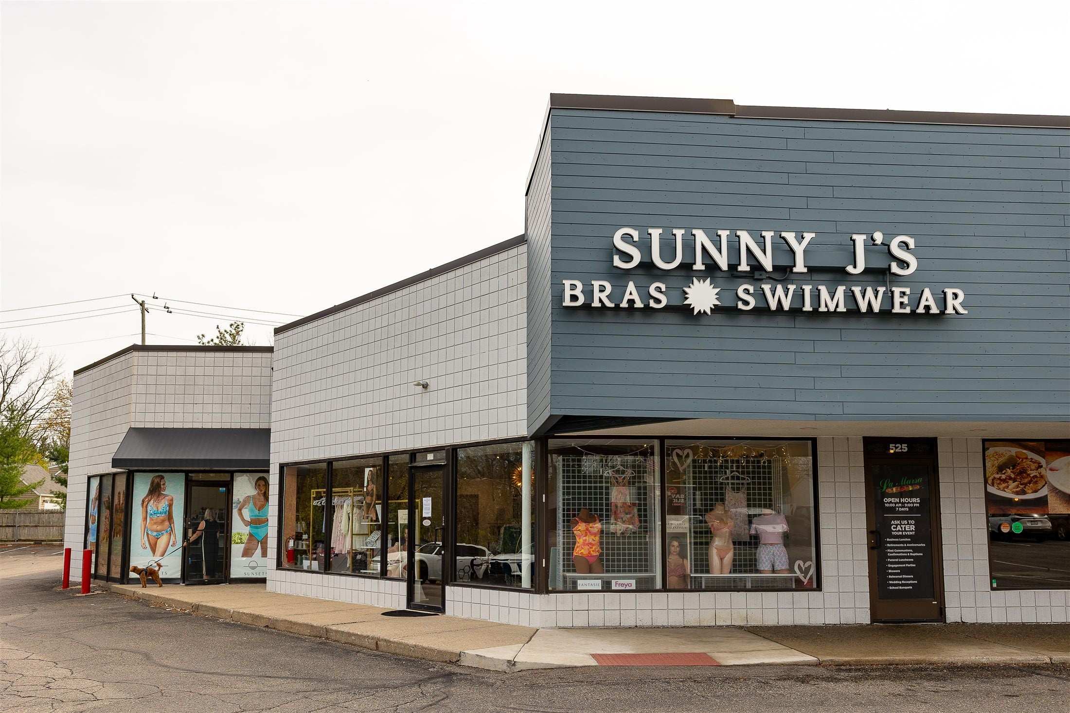 The exterior of the Sunny J's lingerie boutique